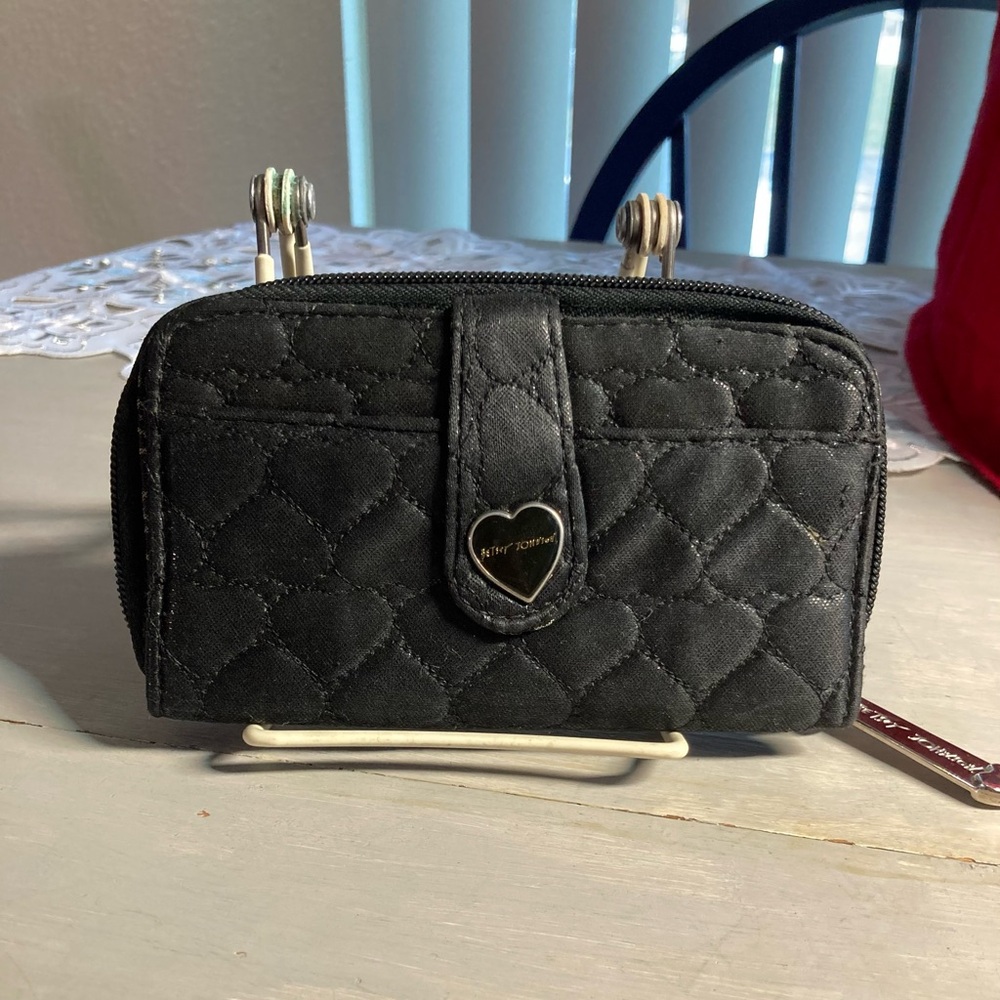 Betsy Johnson Black Wristlet